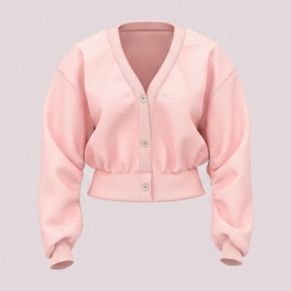 Victoria's Secret PINK Campus Fleece Cardigan in Pink Large, NWT